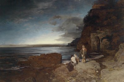 Sera sulla costa da Oswald Achenbach